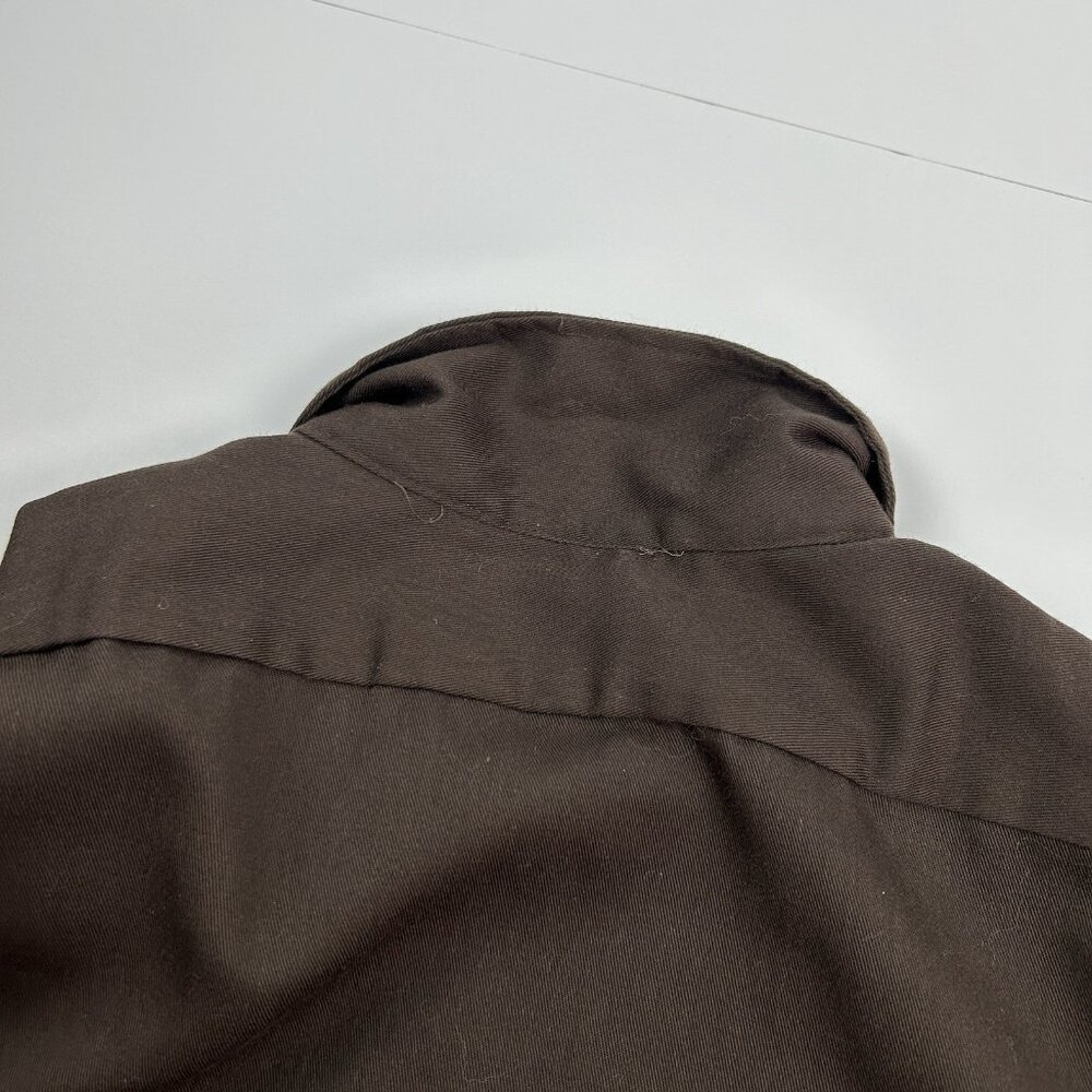 Vintage Big Ben Wrangler Shirt Mens XL Brown Work  Short Sleeve 90s - Picture 8 of 9